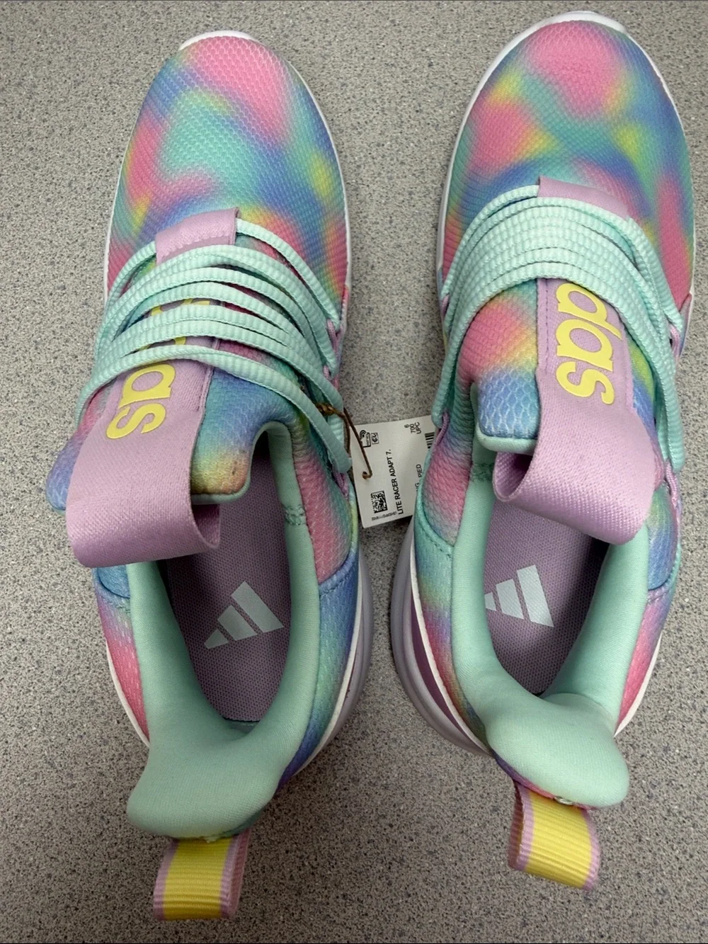 adidas Women's Pastel Tie-Dye Slip-On Sneakers - Mint, Pink, Yellow, Blue